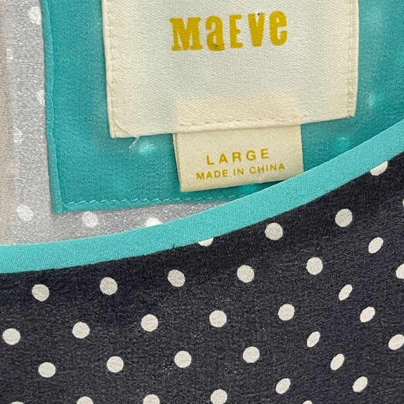 Anthropologie Maeve Around Town Charming Printed Silk Tee Dress ~ Size L - Picture 9 of 10